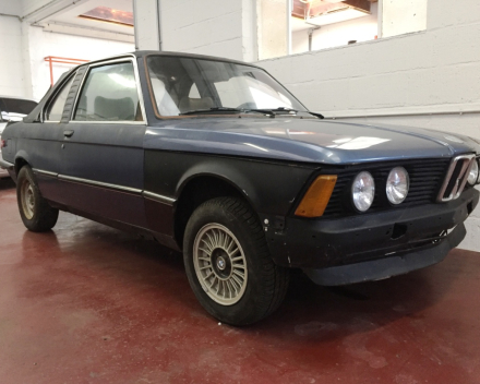 VERKOCHT  BMW E21 323I BAUR  TE RESTAUREREN