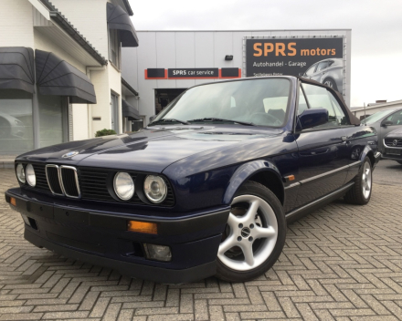 VERKOCHT   BMW &quot;E30&quot; 318I  * CABRIOLET * BLAUW METAAL * LEDER INTERIEUR * ALU VELGEN * GEKEURD * GARANTIE