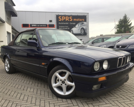 VERKOCHT   BMW &quot;E30&quot; 318I  * CABRIOLET * BLAUW METAAL * LEDER INTERIEUR * ALU VELGEN * GEKEURD * GARANTIE