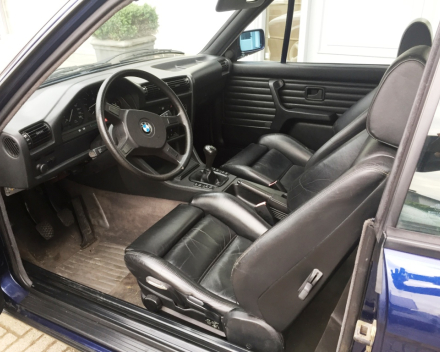 VERKOCHT   BMW &quot;E30&quot; 318I  * CABRIOLET * BLAUW METAAL * LEDER INTERIEUR * ALU VELGEN * GEKEURD * GARANTIE