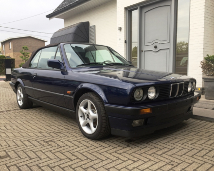 VERKOCHT   BMW &quot;E30&quot; 318I  * CABRIOLET * BLAUW METAAL * LEDER INTERIEUR * ALU VELGEN * GEKEURD * GARANTIE