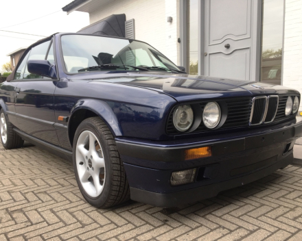 VERKOCHT   BMW &quot;E30&quot; 318I  * CABRIOLET * BLAUW METAAL * LEDER INTERIEUR * ALU VELGEN * GEKEURD * GARANTIE