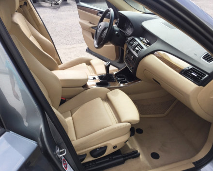 VERKOCHT  BMW X3  2,0D X-DRIVE BEIGE LEDER SPORTINTERIEUR