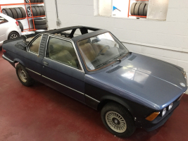 VERKOCHT  BMW E21 323I BAUR  TE RESTAUREREN