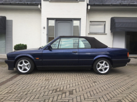 VERKOCHT   BMW &quot;E30&quot; 318I  * CABRIOLET * BLAUW METAAL * LEDER INTERIEUR * ALU VELGEN * GEKEURD * GARANTIE