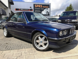 VERKOCHT  BMW E30 325I CABRIOLET BLAUW + LEDER