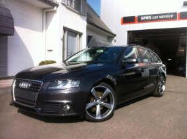 VERKOCHT  AUDI A4 2,0TDI AVANT  * DONKERGRIJS METAAL * ZWART LEDER * CRUISECONTROL * 19&quot; VELGEN * GEKEURD * GARANTIE