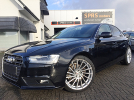 VERKOCHT  AUDI A4 2,0 TDI * 4 DEURS *  ZWART METAAL * 19&quot; VELGEN * NAVIGATIE * 4 DEURS * GEKEURD * GARANTIE