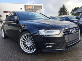 VERKOCHT  AUDI A4 2,0 TDI * 4 DEURS *  ZWART METAAL * 19&quot; VELGEN * NAVIGATIE * 4 DEURS * GEKEURD * GARANTIE